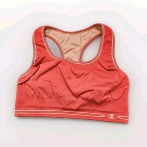 Champion Women Racerback Sports Bra Size M Seamless Salmon Peach Reversible